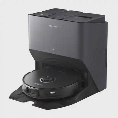 جارو رباتیک Roborock S8 Pro Ultra مشکی نمای اصلی جارو رباتیک مشکی Roborock S8 Pro Ultra روی داک همهکاره