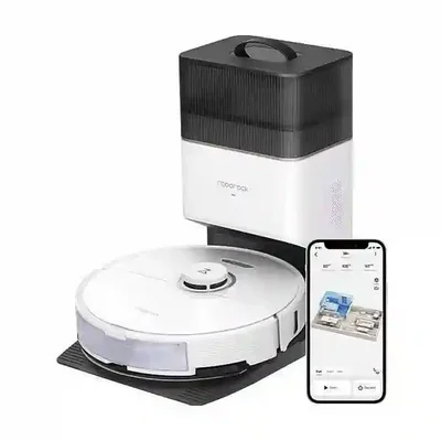 جارو رباتیک سفید Roborock S8 Plus همراه داک و اپلیکیشن موبایل