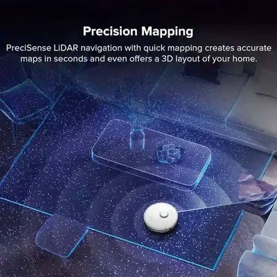 مسیریابی PreciSense LiDAR در S8 Pro Ultra نقشهبرداری دقیق LiDAR جارو Roborock S8 Pro Ultra از خانه