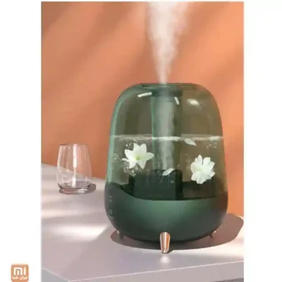 بخور فعال Deerma F329 در فضای داخلی خروج بخار از رطوبتساز Deerma F329 با مخزن پر آب