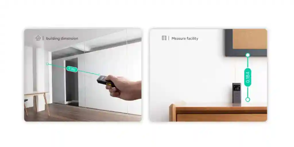 متر لیزری شیائومی مدل Smart Laser Rangefinder MJJGCJYD001QW - اندازه‌گیری هوشمند با اپلیکیشن MIJIA