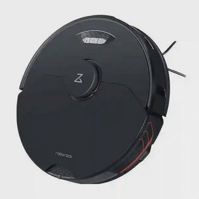 طراحی بدنه Roborock S7 MaxV از نمای بالا نمای بالای جارو رباتیک مشکی Roborock S7 MaxV