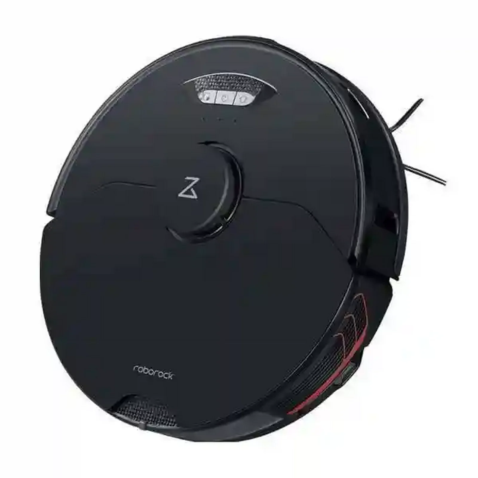 طراحی بدنه Roborock S7 MaxV از نمای بالا نمای بالای جارو رباتیک مشکی Roborock S7 MaxV