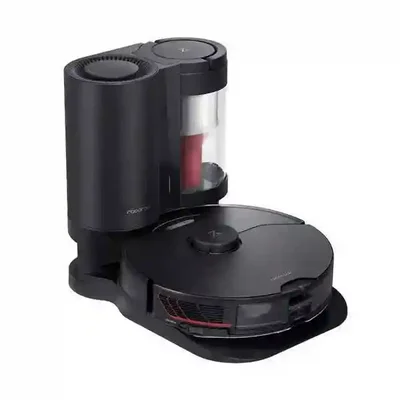 طراحی یکپارچه داک Roborock S7 MaxV Plus از سمت چپ زاویه پشت داک و جلوی جارو Roborock S7 MaxV Plus