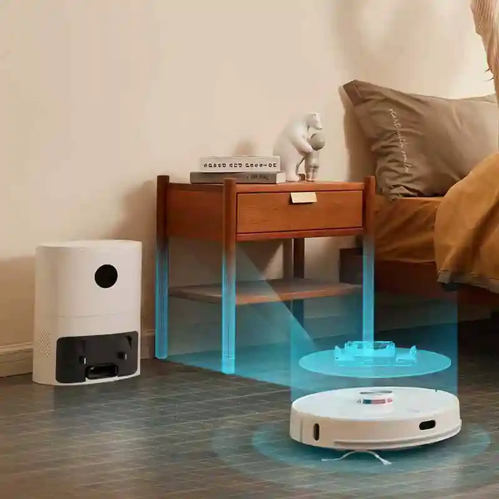 تشخیص پایه میز توسط حسگر جارو رباتیک Lydsto S1