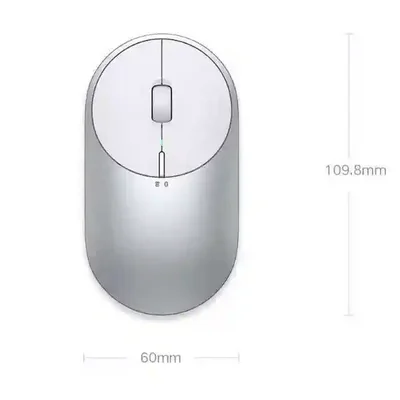 ابعاد موس Xiaomi Portable Mouse 2 با طول ۱۰۹.۸ و عرض ۶۰ میلی‌متر