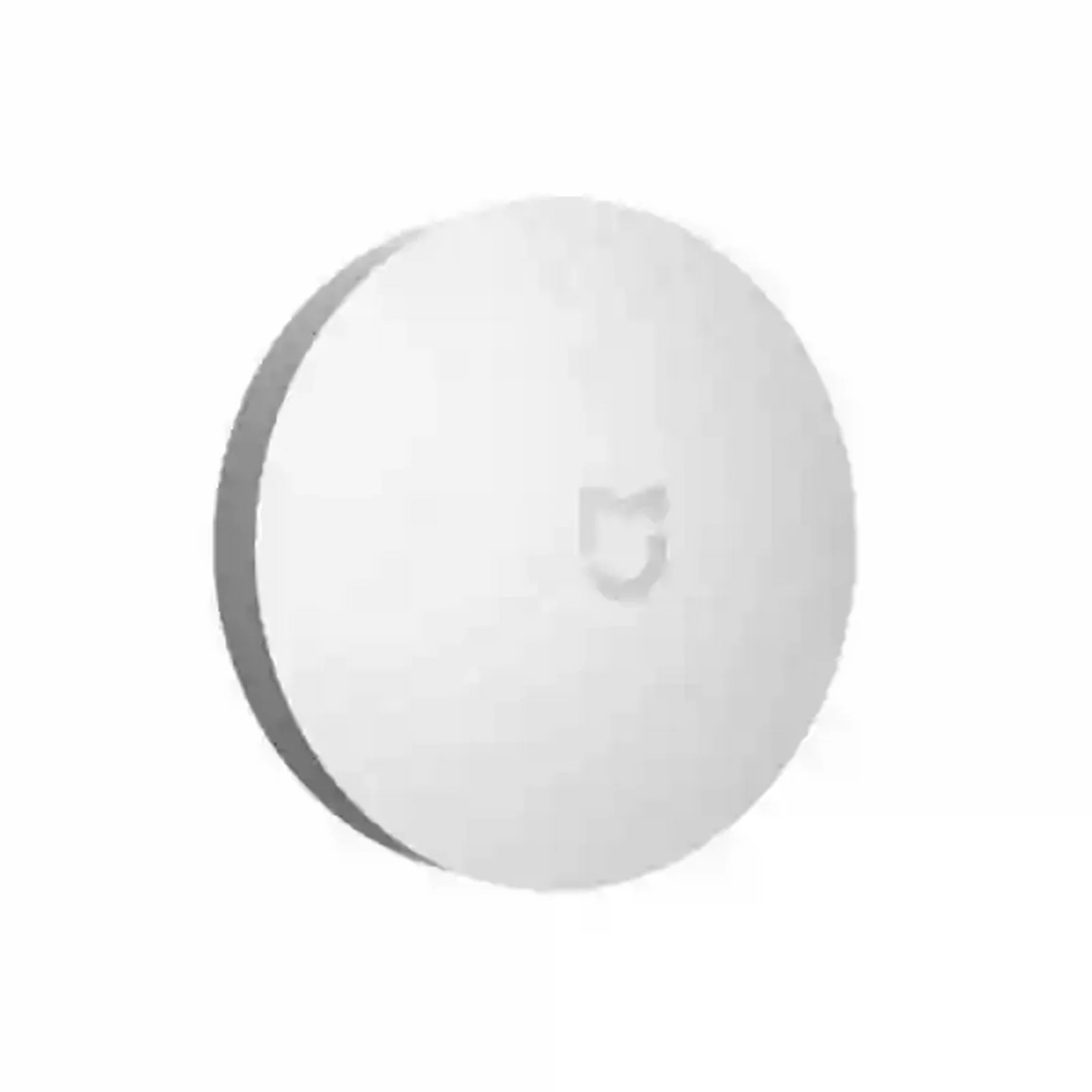 کلید بیسیم شیائومی WXKG01LM از نمای بالا سوئیچ هوشمند گرد سفید Xiaomi WXKG01LM با لوگوی Mijia