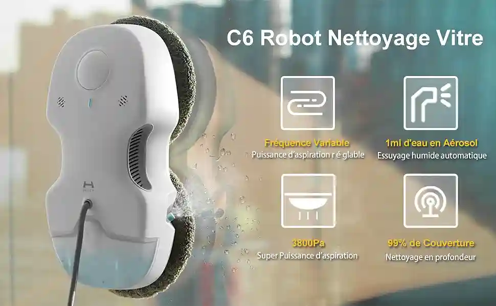 شیشه شوی رباتیک شیائومی مدل HUTT C6 - تصویر توضیحات 1