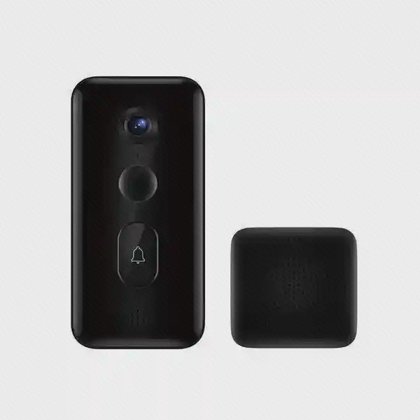 مجموعه زنگ در تصویری شیائومی Doorbell 3 و گیرنده داخلی زنگ در هوشمند شیائومی Doorbell 3 همراه گیرنده مشکی