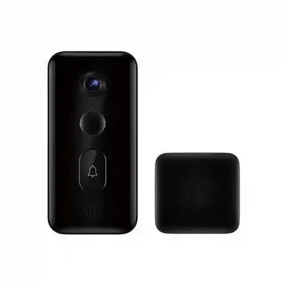 مجموعه زنگ در تصویری شیائومی Doorbell 3 و گیرنده داخلی زنگ در هوشمند شیائومی Doorbell 3 همراه گیرنده مشکی