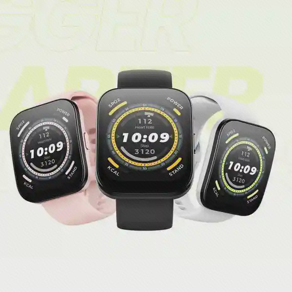 رنگبندی Amazfit Bip 5 سه رنگ مشکی صورتی و سفید ساعت Amazfit Bip 5