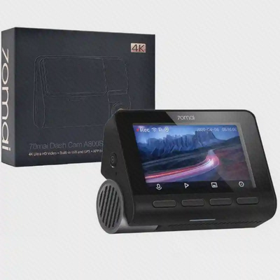 بستهبندی و نمایشگر 70MAI Dash Cam A800S دوربین خودرو 70MAI A800S روشن همراه جعبه 4K