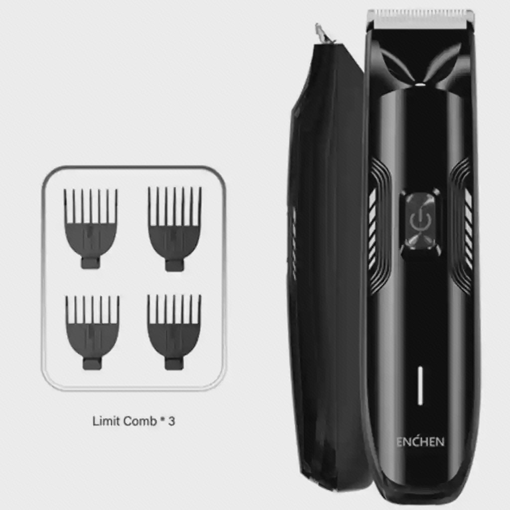 ماشین اصلاح مشکی Enchen Spark 3 همراه شانه های محدود کننده