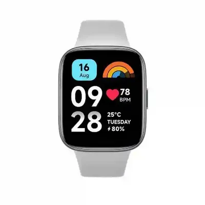 ساعت Redmi Watch 3 Active با بند سفید نمای روبهرو ساعت هوشمند شیائومی Redmi Watch 3 Active سفید