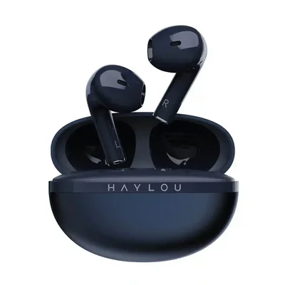 هندزفری سرمه‌ای Haylou X1 2023 داخل کیس شارژ باز