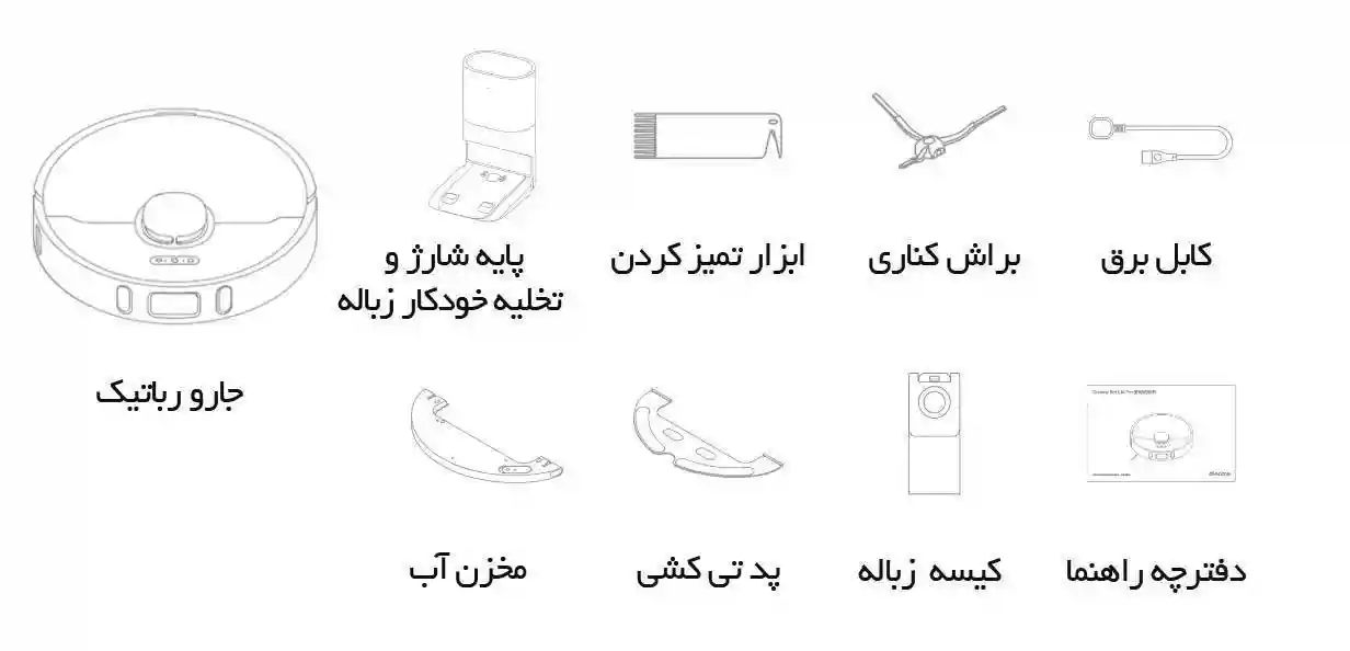 جارو رباتیک شیائومی مدل Dreame Z10 Pro - اقلام همراه Z10 Pro