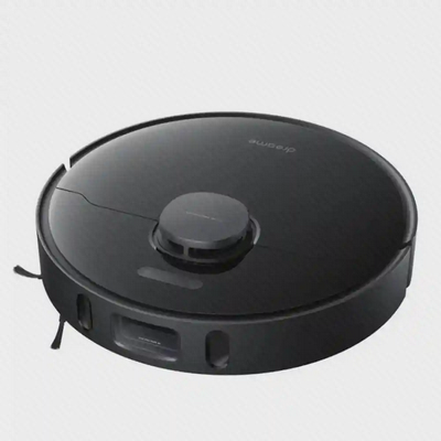 جارو رباتیک Dreame D9 Max مشکی از نمای جلو نمای روبهرو جارو رباتیک مشکی شیائومی Dreame D9 Max با برجک لیزری