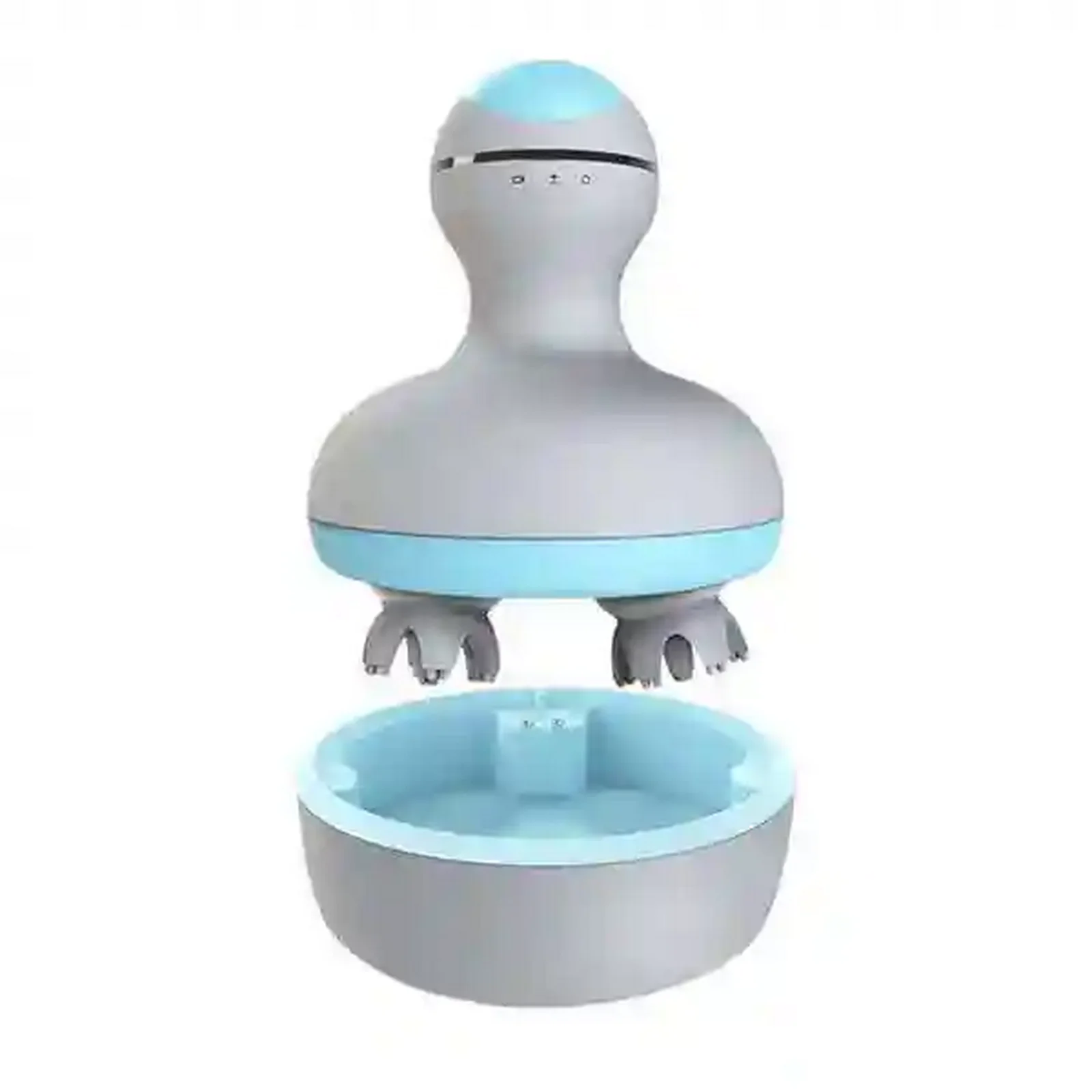 ماساژور سر شیائومی Mini M2 خاکستری و آبی جداشده از پایه نگهدارنده