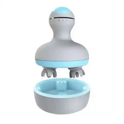 ماساژور سر شیائومی Mini M2 خاکستری و آبی جداشده از پایه نگهدارنده