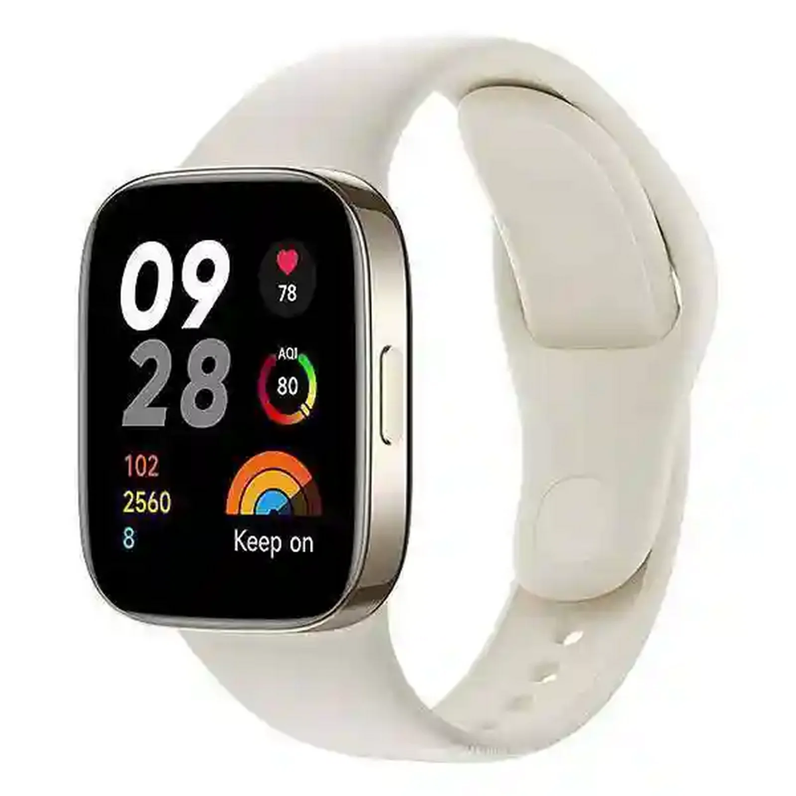 ساعت هوشمند شیائومی Redmi Watch 3 با بند کرم و نمایشگر مستطیلی