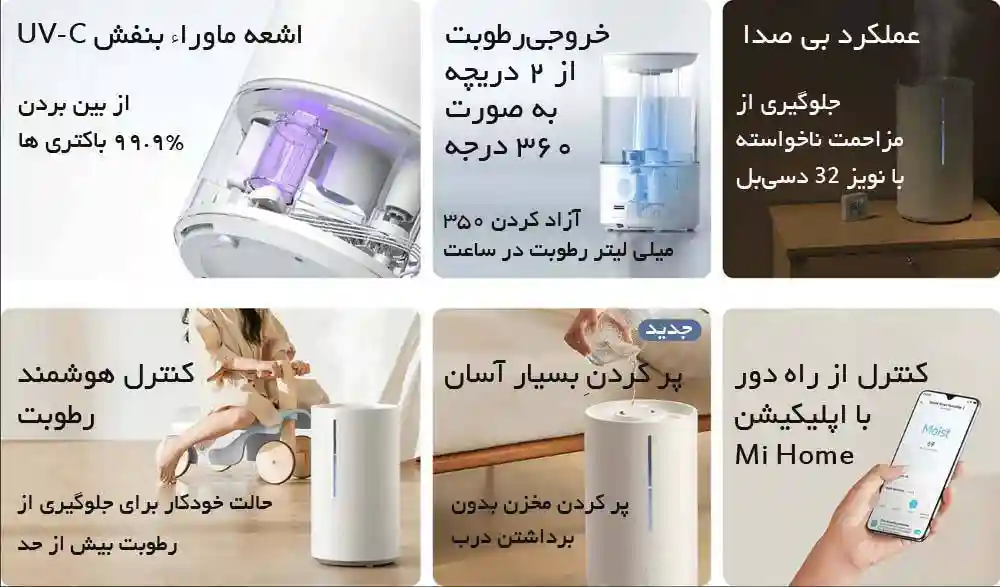 رطوبت ساز هوشمند شیائومی مدل Smart Humidifier 2 MJJSQ05DY - تصویر توضیحات 1