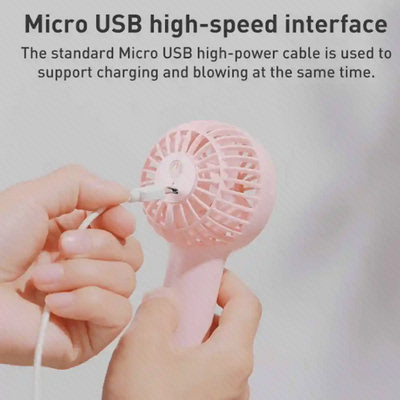 اتصال کابل Micro USB به پنکه قابل حمل شیائومی VH F21