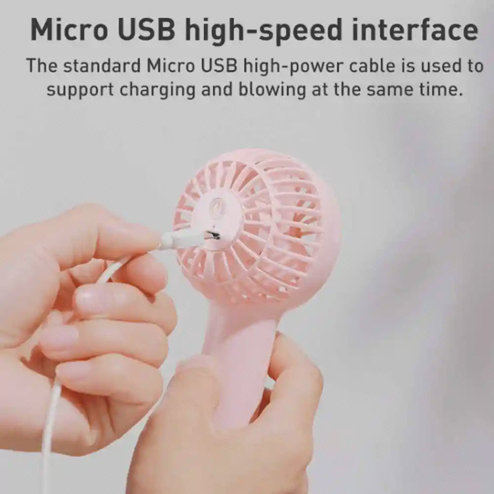 اتصال کابل Micro USB به پنکه قابل حمل شیائومی VH F21