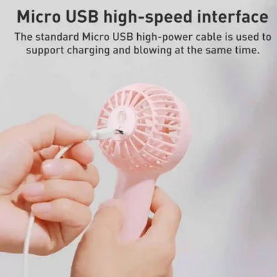درگاه شارژ Micro USB پنکه VH F21 اتصال کابل Micro USB به پنکه قابل حمل شیائومی VH F21