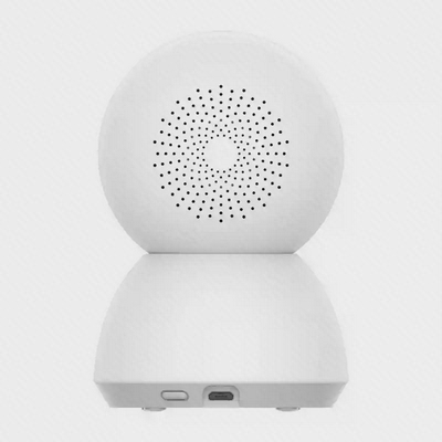 نمای پشتی دوربین نظارتی شیائومی C300 XMC01 پشت دوربین Xiaomi C300 با شبکه بلندگو و درگاه اتصال