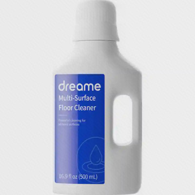 محلول شوینده کف جارو رباتیک Dreame بطری سفید محلول شوینده چندمنظوره کف Dreame با دسته جانبی