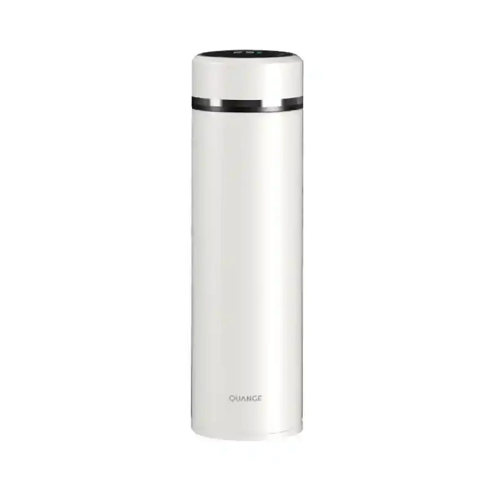 فلاسک سفید شیائومی Quange BW503 با بدنه باریک و نوار مشکی دور درپوش