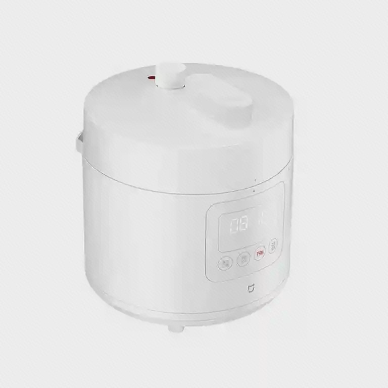 نمای زاویهدار MIJIA Electric Pressure Cooker 5L زودپز شیائومی MYL02M با در بسته و سوپاپ برجسته از زاویه سهرخ