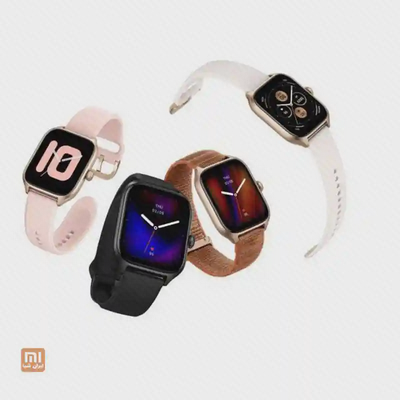 ساعت هوشمند Amazfit GTS 4 در چهار رنگ صورتی مشکی قهوه‌ای و سفید