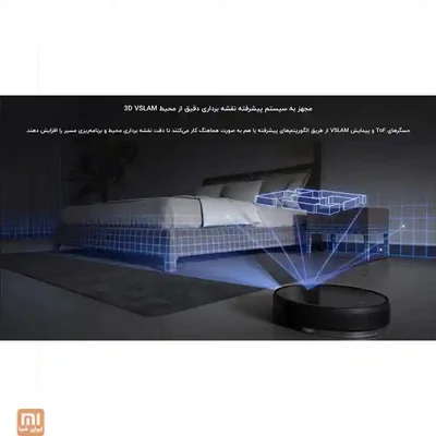 ناوبری 3D VSLAM جارو رباتیک Mop 2 Pro Plus نقشهبرداری سهبعدی VSLAM جارو رباتیک شیائومی Mop 2 Pro Plus