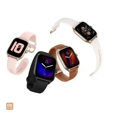 ساعت هوشمند Amazfit GTS 4 در چهار رنگ صورتی مشکی قهوه‌ای و سفید