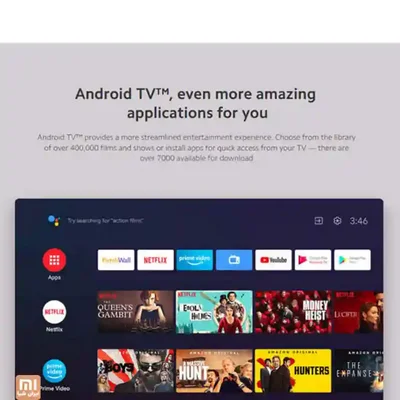 رابط Android TV تلویزیون هوشمند شیائومی P1E سایز 65 اینچ