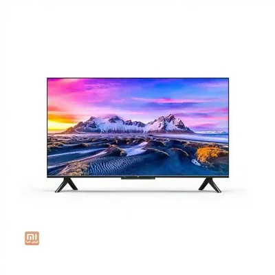 تلویزیون Xiaomi P1 43 اینچ با پایههای جانبی نمای روبهروی تلویزیون شیائومی P1 چهلوسه اینچ روی دو پایه
