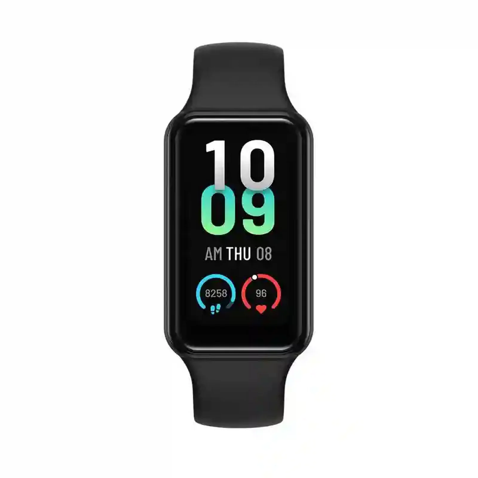 نمای صفحه مستطیلی Amazfit Band 7 مچبند هوشمند مشکی شیائومی Amazfit Band 7 در نمای روبهرو