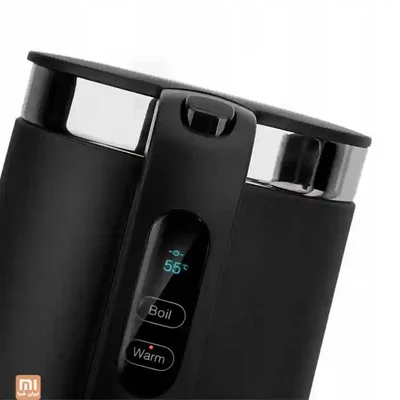 نمای نزدیک کنترل دمای Xiaomi Viomi Smart Kettle پنل کتری مشکی Viomi V-SK152A با دمای 55 درجه