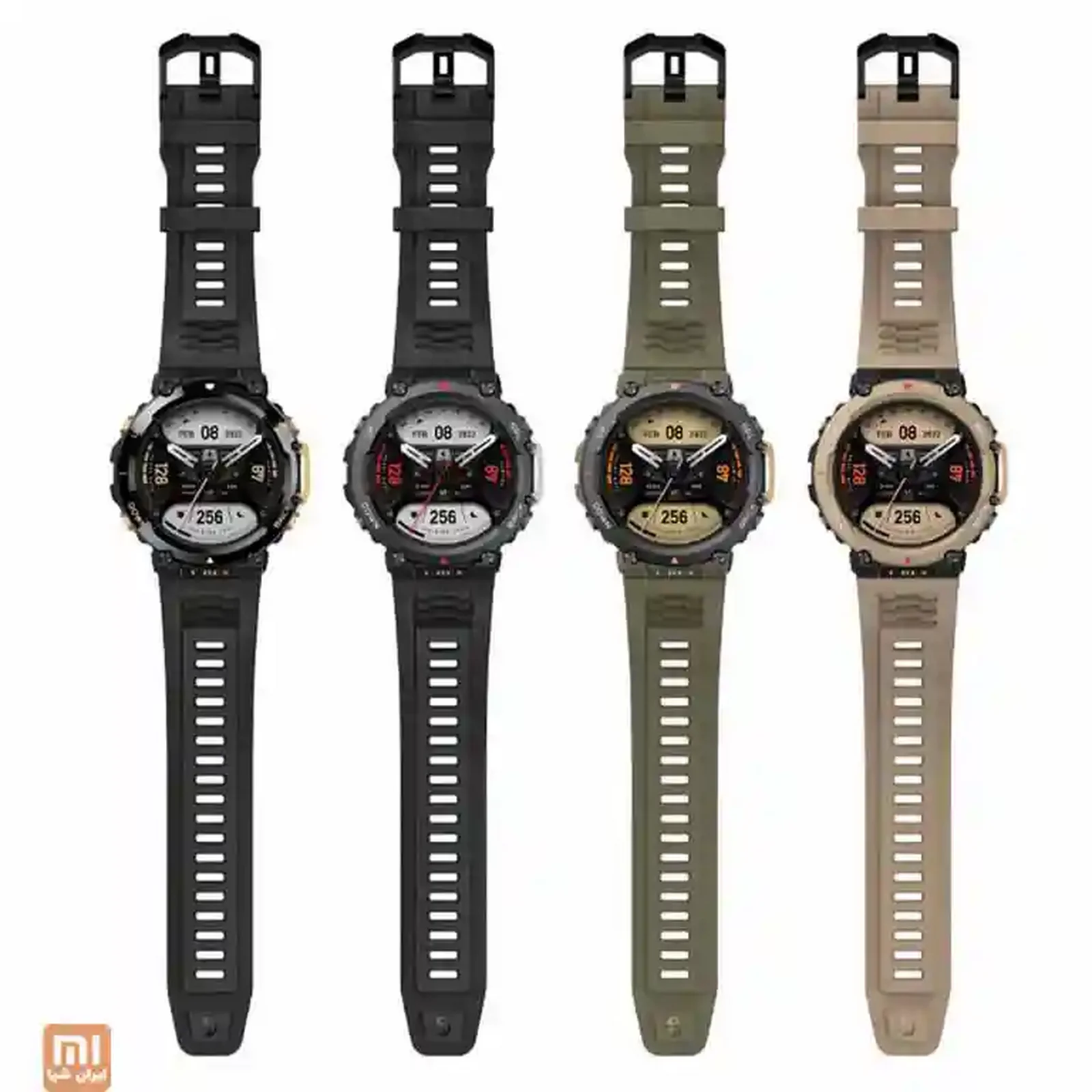 رنگبندی ساعت هوشمند Amazfit T-Rex 2 چهار رنگ ساعت هوشمند شیائومی Amazfit T-Rex 2 با بند باز