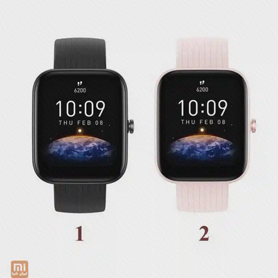 ساعت هوشمند شیائومی Amazfit Bip 3 در رنگ مشکی و صورتی