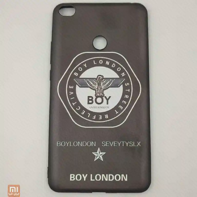 قاب ژله ای مشکی شیائومی Mi Max 2 با طرح سفید Boy London