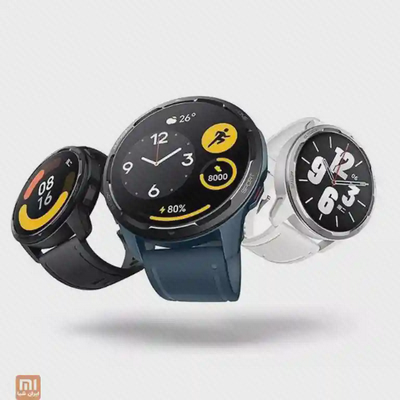 چیدمان شناور سه ساعت Xiaomi S1 Active مشکی آبی و سفید