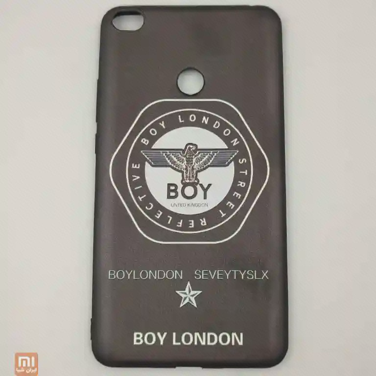 قاب ژله ای مشکی شیائومی Mi Max 2 با طرح سفید Boy London