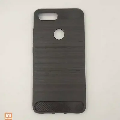 قاب پلاستیکی مشکی Mi 8 Lite با بافت برس خورده و نوار مورب پایین