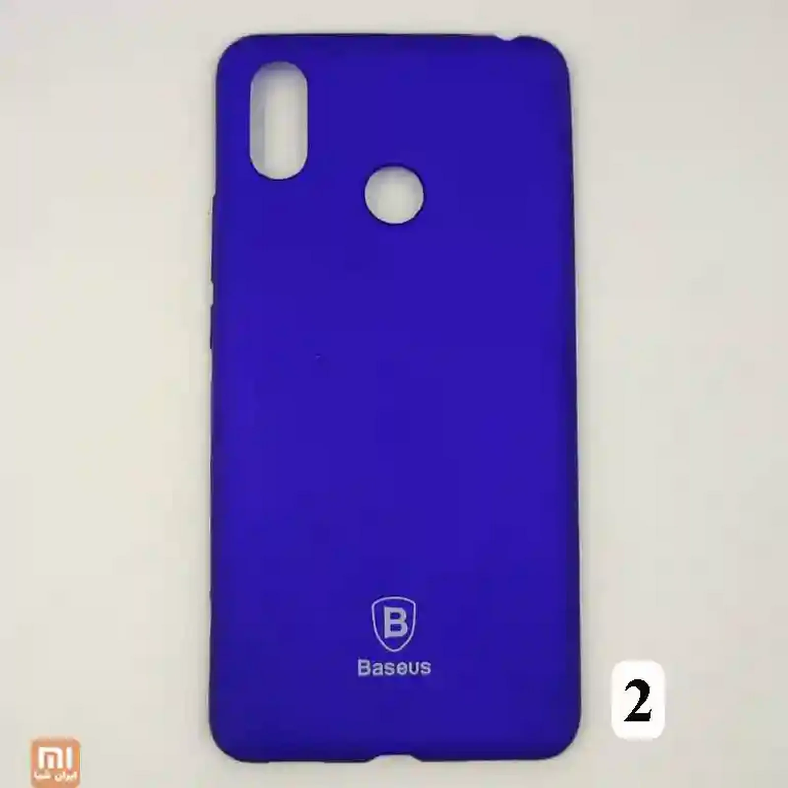 قاب آبی Baseus Mi Max 3 از نمای روبهرو قاب ژله ای آبی Baseus شیائومی Mi Max 3 روی زمینه سفید
