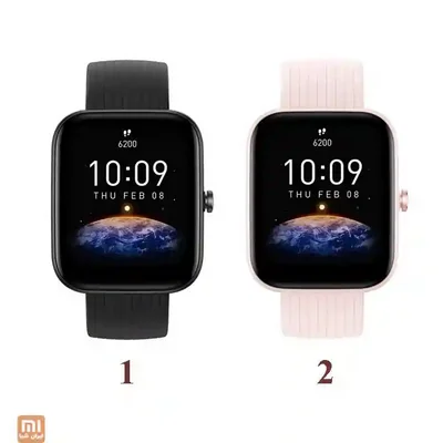 ساعت هوشمند شیائومی Amazfit Bip 3 در رنگ مشکی و صورتی