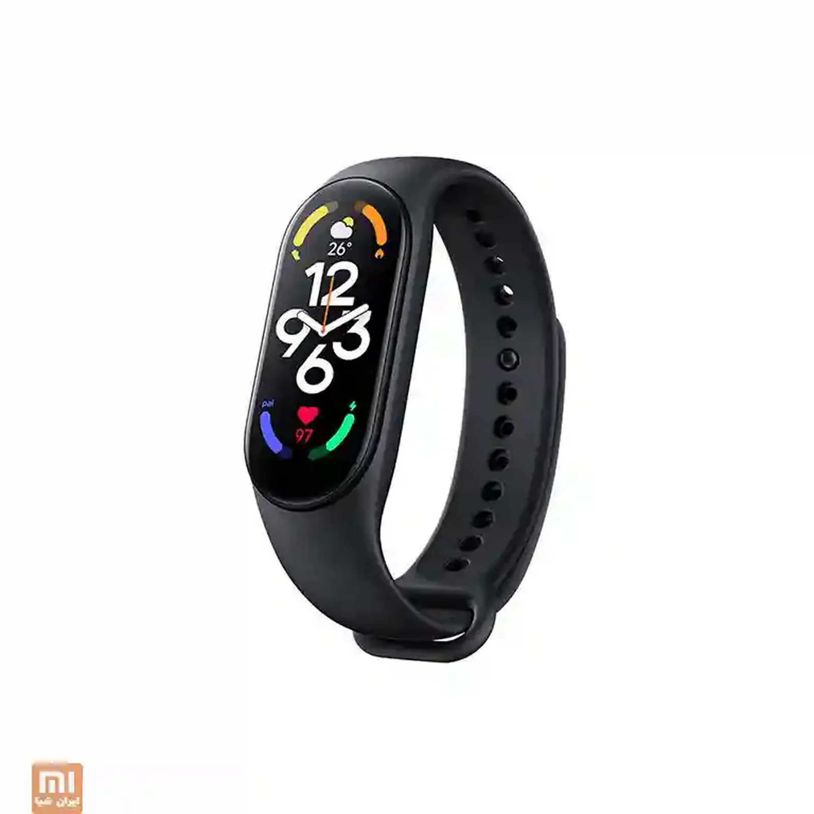 مچ‌بند هوشمند مشکی شیائومی Mi Band 7 با نمایشگر روشن