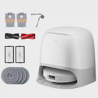 اقلام همراه جارو رباتیک Qrevo Curv 2 ProX لوازم جانبی Roborock Qrevo Curv 2 ProX شامل پد تی برس فیلتر و کیسه