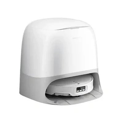 جارو رباتیک سفید Roborock Qrevo Curv 2 ProX داخل ایستگاه منحنی